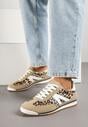 Panterkowe Sneakersy z Geometrycznym Wzorem Clesanna