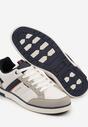 Białe Buty Sportowe Sneakersy z Ozdobnymi Paskami Odimere