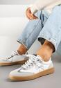 Białe Sneakersy w Stylu Tenisówek z Motywem Kokardy Marvinela