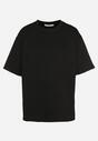 Czarny T-shirt z Bawełną w Klasycznym Stylu Meravia