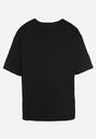 Czarny T-shirt z Bawełną w Klasycznym Stylu Meravia
