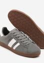 Ciemnoszare Buty Sportowe z Naturalnego Zamszu Palarwena