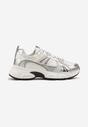 Srebrne Sneakersy w Streetwearowym Stylu z Siateczkowymi Zdobieniami Dorelline