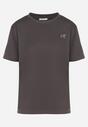 Ciemnoszary T-shirt z Małym Haftem Natavira
