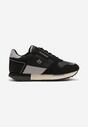 Czarne Buty Sportowe Sneakersy z Ozdobnymi Wstawkami Vevilira