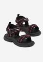 Sandale Negru cu fucsia