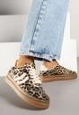 Panterkowe Sneakersy z Geometrycznym Wzorem Sadeane