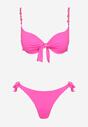 Fuksjowe Bikini Biustonosz i Majtki Ozdobione Wiązaniem Uloselira