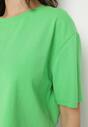Jasnozielony Krótki T-shirt Oversize Lilu