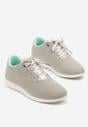 Szaro-Niebieskie Sneakersy Półbuty Ozdobione Wstążką Filarissa