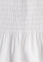 Biała Bawełniana Sukienka z Elastyczną Górą i Wiązanymi Ramiączkami Tolimea