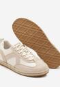Beżowe Sneakersy w Stylu Klasycznych Tenisówek z Plecioną Podeszwą Fevanelle