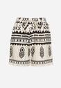 Pantaloni scurți Negru cu crem