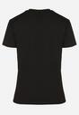 Czarny Bawełniany T-shirt Ozdobiony Sercem Tolianee