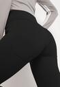 Czarne Legginsy z Modelującymi Przeszyciami Selettia