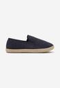 Granatowe Trampki w Stylu Espadryli Wsuwane Tolindea