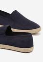 Granatowe Trampki w Stylu Espadryli Wsuwane Tolindea