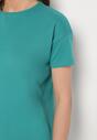 Zielony Klasyczny T-shirt Oversize z Bawełny Zivassa