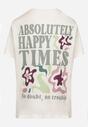 Biały Bawełniany T-shirt Oversize Fillaria