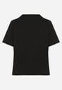Czarny Bawełniany T-shirt o Klasycznym Kroju Tiariane