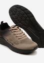 Ciemnobeżowe Buty Sportowe Sneakersy z Perforacją Ziraline
