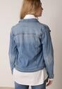 Jasnoniebieska Jeansowa Kurtka z Przetarciami i Kieszeniami z Klapami Hazelle