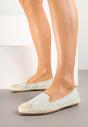 Jasnozielone Espadryle w Kwiaty z Plecionką Raloria