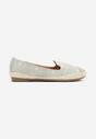 Jasnozielone Espadryle w Kwiaty z Plecionką Raloria