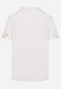 Biało-Beżowy T-shirt z Bawełny w Serca Kolavelle