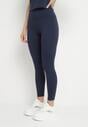 Granatowy Komplet Sportowy Legginsy i Dopasowany T-shirt Silendria