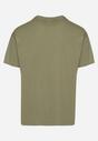 Ciemnozielona Bawełniana Koszulka T-shirt w Stylu Basic Malorisa