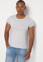 Jasnoszary Klasyczny T-shirt z Bawełny Fodena