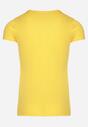 Żółty Klasyczny T-shirt z Bawełny Fodena