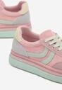 Różowe Sneakersy w Stylu Klasycznych Tenisówek na Grubej Podeszwie Grelritia