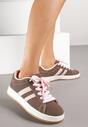 Brązowe Sneakersy z Dwoma Paskami Galtewi
