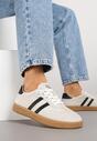Beżowe Sneakersy w Stylu Tenisówek z Paskami Halunissa