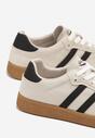 Beżowe Sneakersy w Stylu Tenisówek z Paskami Halunissa