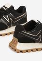 Czarne Sneakersy z Geometrycznym Wzorem Naloriene