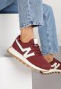 Bordowe Sneakersy z Geometrycznym Wzorem Naloriene