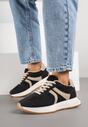 Czarne Sneakersy Ozdobione Paskami Florgisse