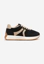 Czarne Sneakersy Ozdobione Paskami Florgisse