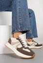 Brązowe Sneakersy Ozdobione Paskami Florgisse