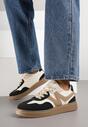 Czarne Sneakersy z Geometrycznym Wzorem Nariale