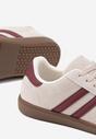 Beżowe Sneakersy Ozdobione Paskami Nalierre