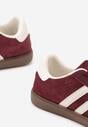 Bordowe Sneakersy Ozdobione Paskami Nalierre