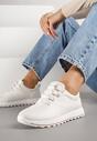 Beżowe Klasyczne Sneakersy Palentie