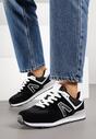 Czarno-Białe Sneakersy z Geometrycznym Wzorem Rilanea