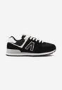 Czarno-Białe Sneakersy z Geometrycznym Wzorem Rilanea