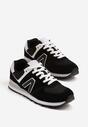 Czarno-Białe Sneakersy z Geometrycznym Wzorem Rilanea