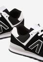 Czarno-Białe Sneakersy z Geometrycznym Wzorem Rilanea